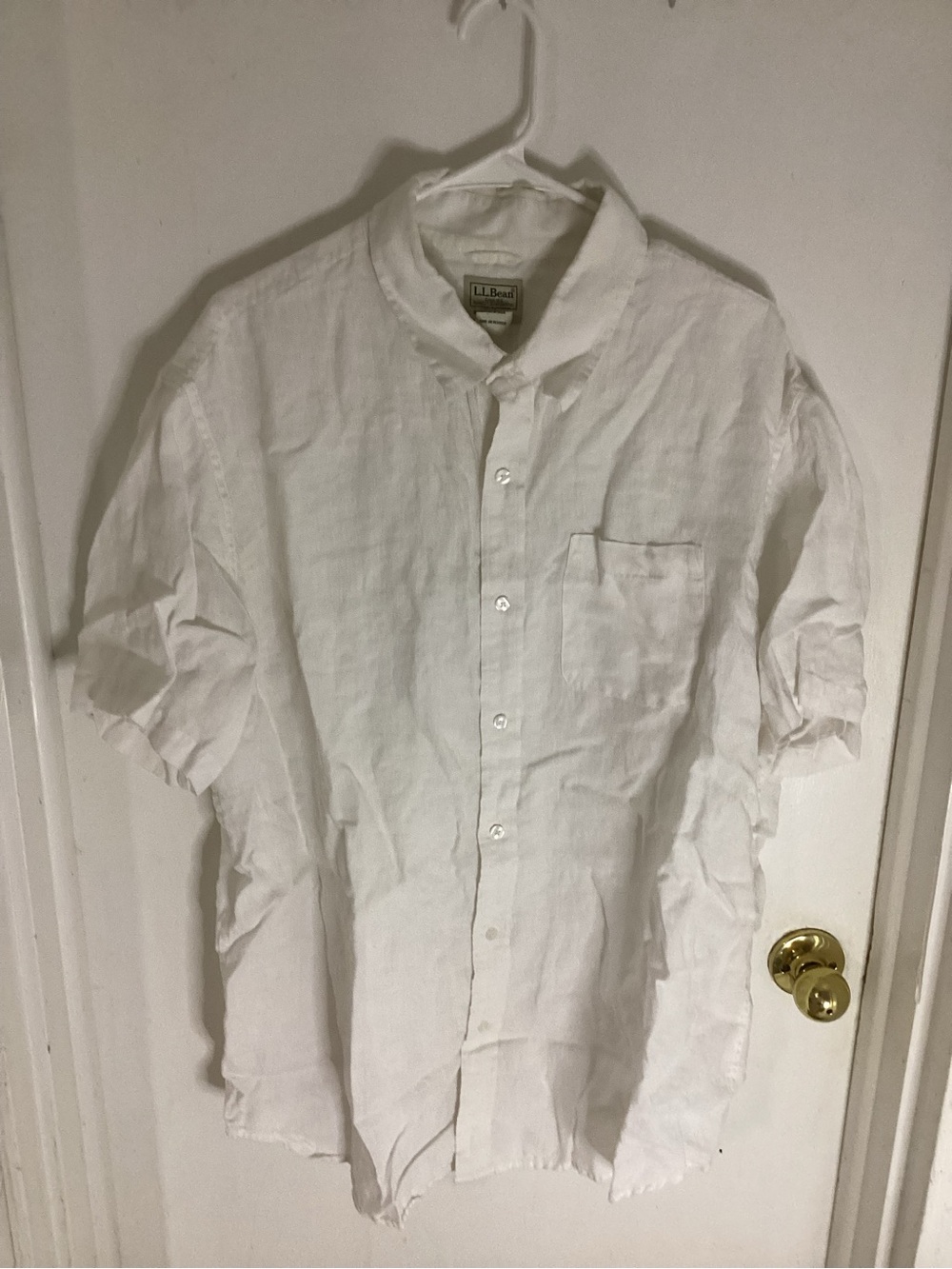L.L. Bean Men’s 100% Linen Button Down Shirt Size XL Reg